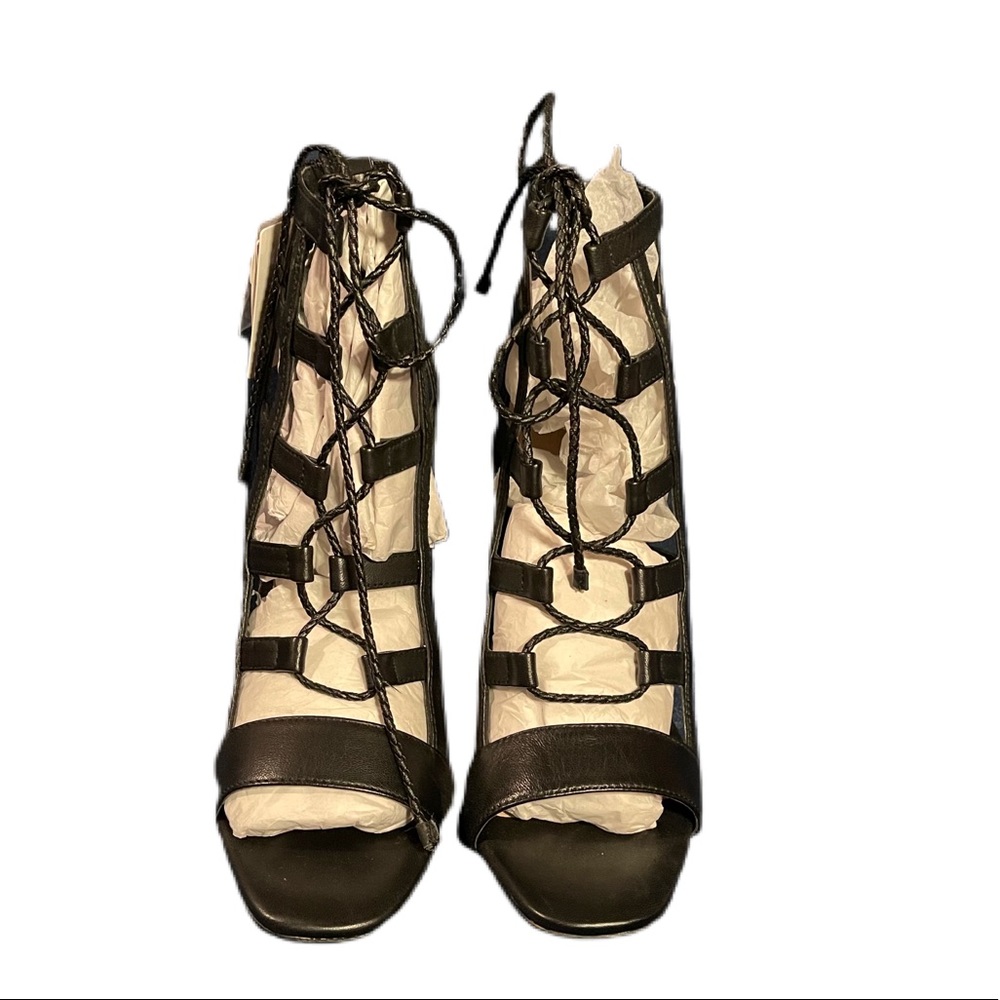 ZARA Leather Cage Heal Sandals